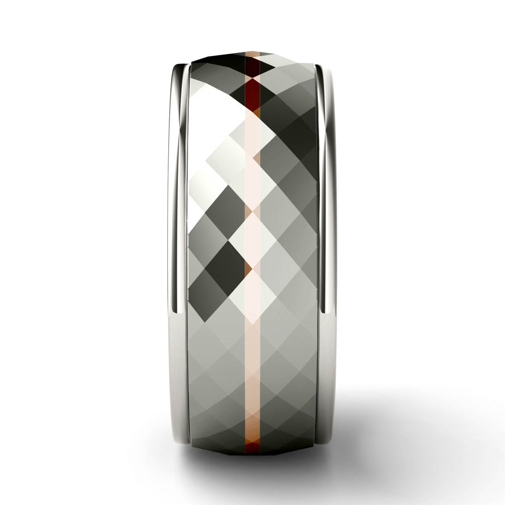 Men's Wedding Band in Titanium and 14K Gold