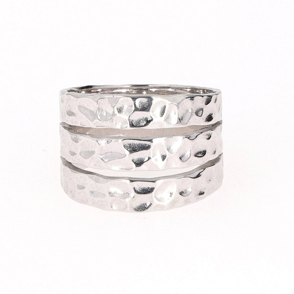 Hammered Band in Sterling Silver
