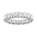 5.28 CTW DEW Round Moissanite Eternity Band in 14K White Gold