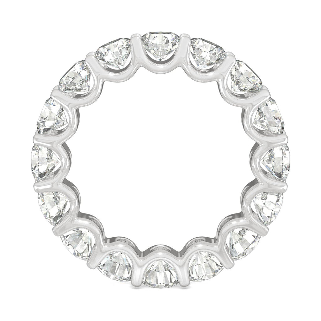 5.28 CTW DEW Round Moissanite Eternity Band in 14K White Gold