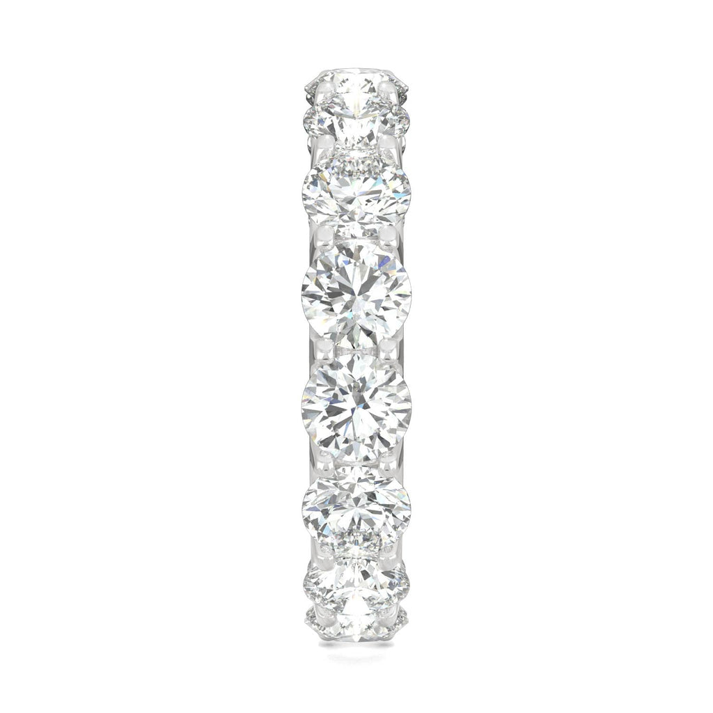 5.28 CTW DEW Round Moissanite Eternity Band in 14K White Gold