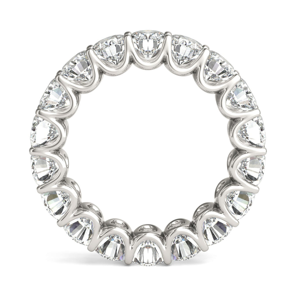 8.50 CTW DEW Oval Moissanite Eternity Band in 14K White Gold