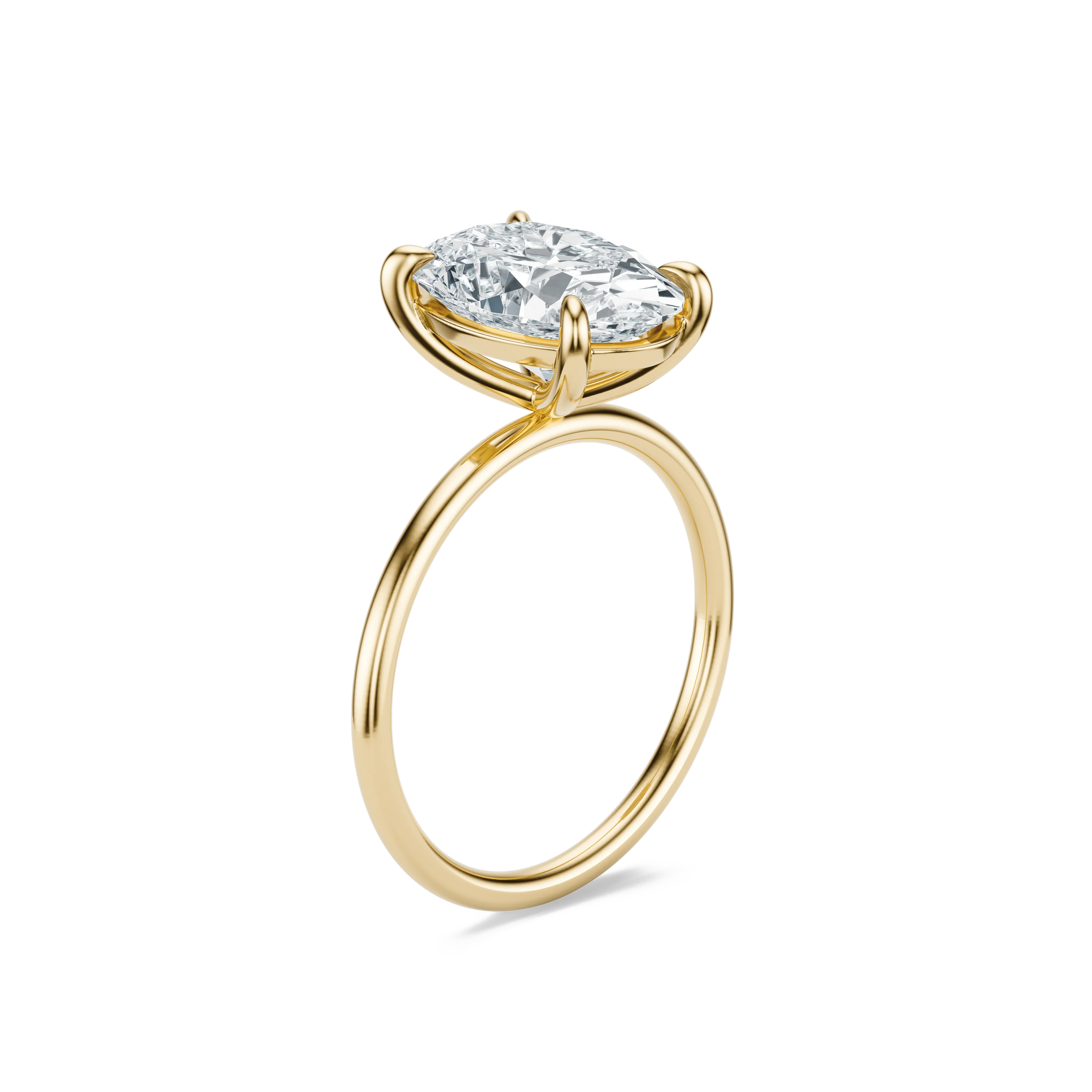 French Pavé Diamond Engagement Ring in 14K Yellow Gold (1 ct. tw.)