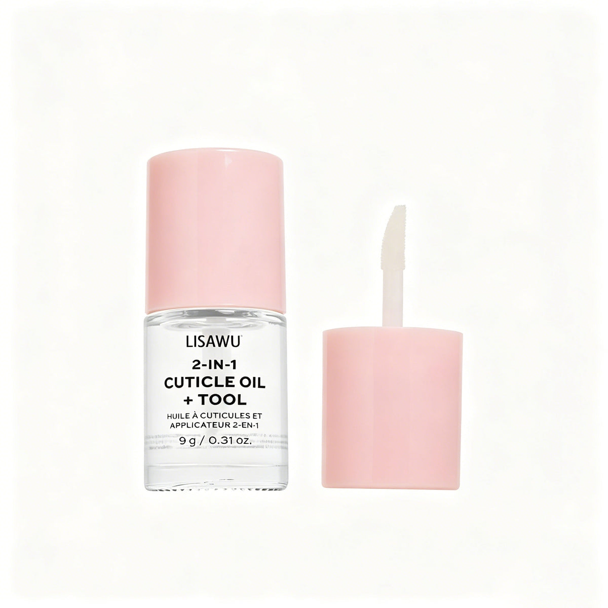 2-in-1 Cuticle Oil press-on nail design - velvet style detail