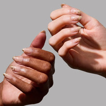 24K press-on nails - almond shape, short length
