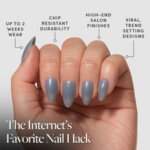 Baby Blues press-on nail design - solid color style detail