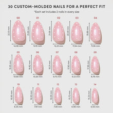 Barely Spotted press-on nail design - polka dots style detail