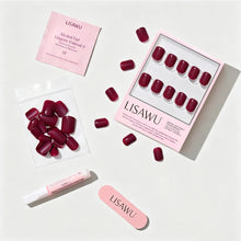 Berry Baby press-on nails - super short shape, super short length