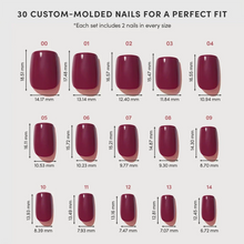 Berry Crush press-on nail bundle - full set view