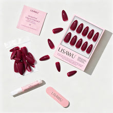 Berry Obsession press-on nails - almond shape, medium length