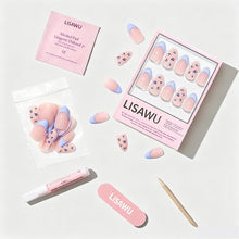 Bluebelle press-on nails - almond shape, short length