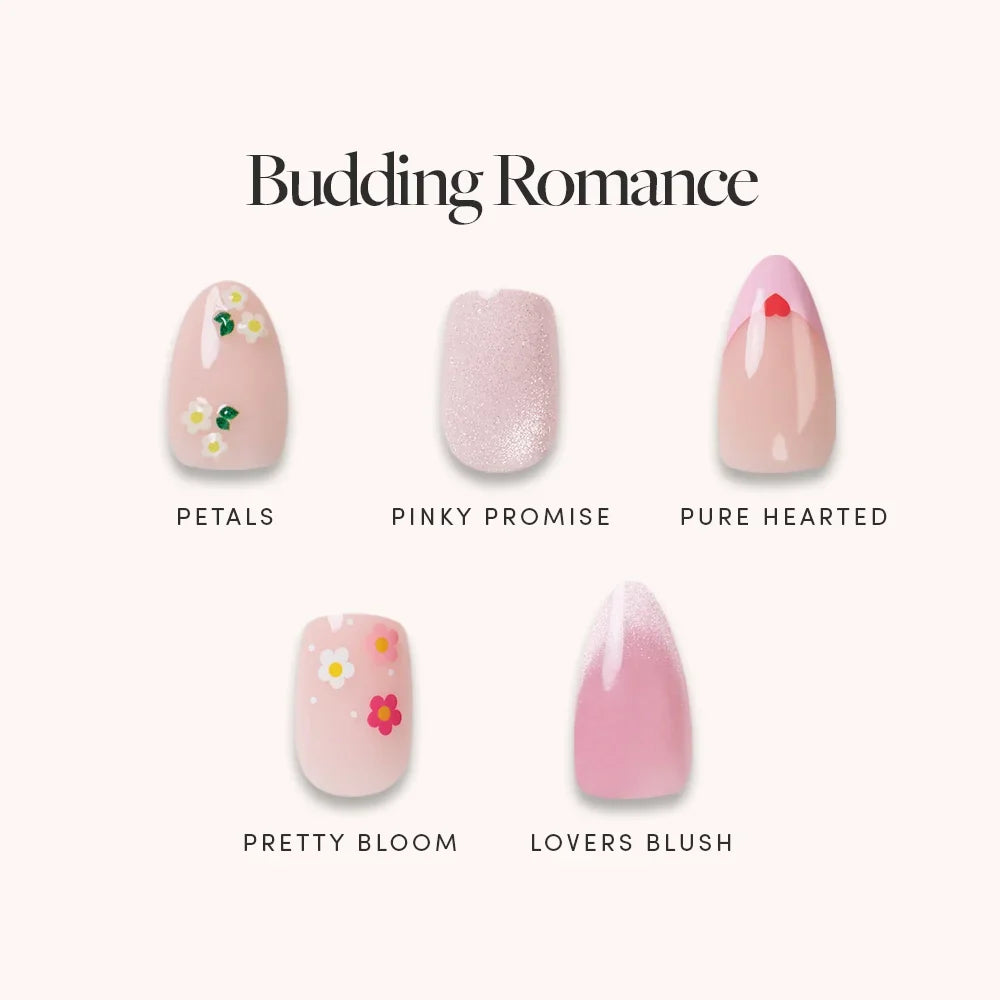 Lisawu Budding Romance press-on nail bundle style selection