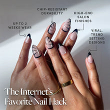 Butterfly Effect press-on nails - almond shape, short length