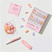 Citrus Coast press-on nails with glossy finish