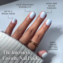 Clear Skies press-on nails - super short shape, super short length