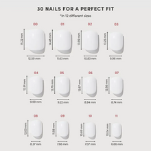 Cool Whip press-on nail design - solid color style detail