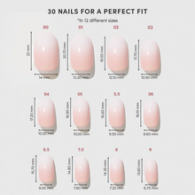 Creamer press-on nail design - ombre style detail