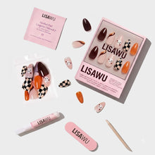 Fall Boo press-on nails - almond shape, short length