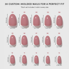 Fall Mauve press-on nail bundle - full set view