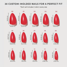 Fearless Red press-on nail design - solid color style detail