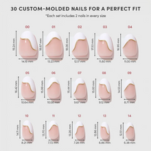 French Muse press-on nail design - french tip style detail