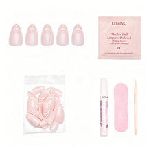 Heavenly press-on nails with glossy finish