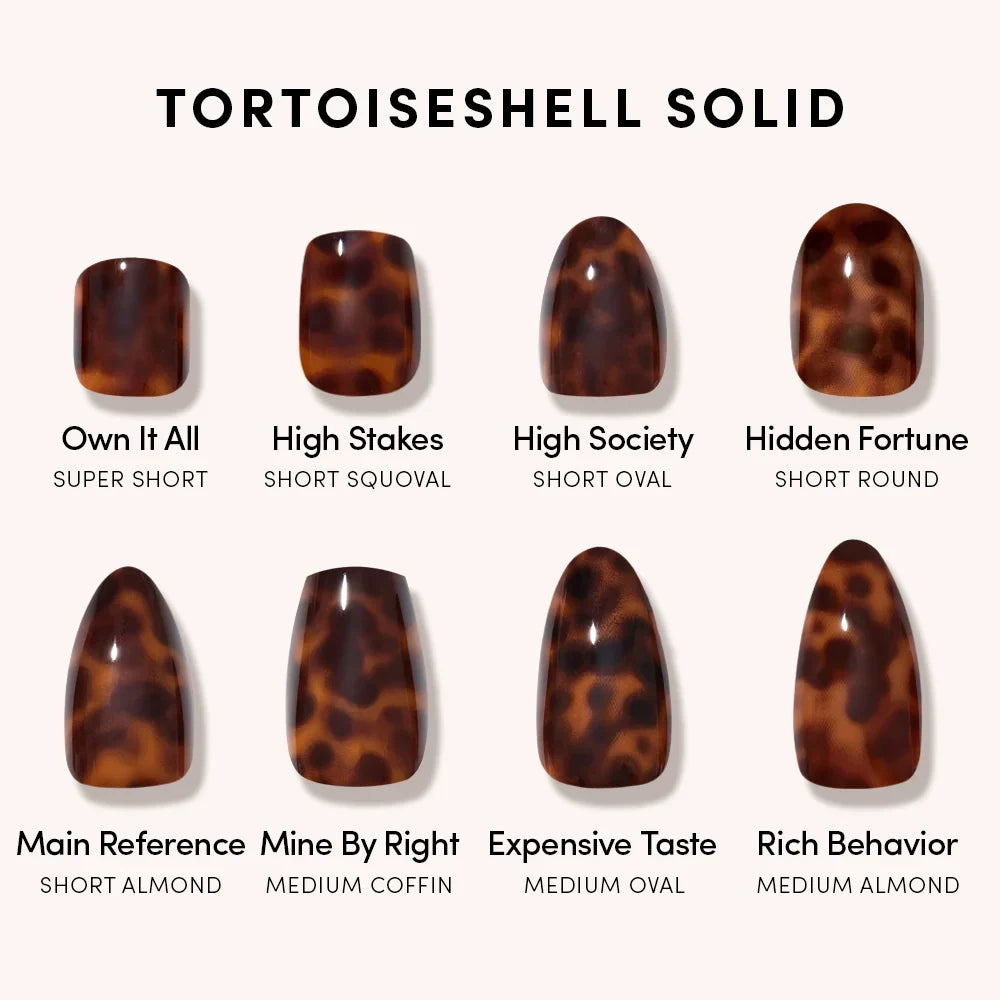 High Stakes press-on nails - squoval shape, short length