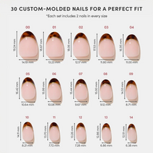 High Standards press-on nail design - french tip style detail