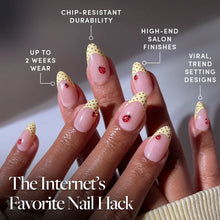 Lady Luck press-on nails - almond shape, short length