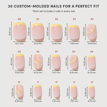 Limonata press-on nail design - french tip style detail