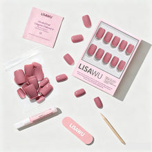 Mauve Mood press-on nails with glossy finish