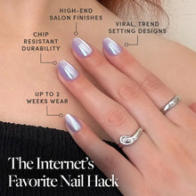 Mermaid's Tail press-on nail design - ombre style detail