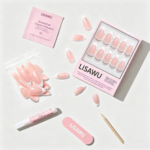 Mother Pearl press-on nails in white shade