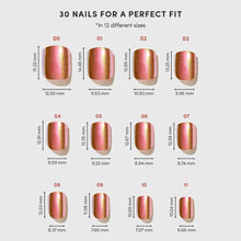 Papaya Chrome press-on nail bundle - full set view