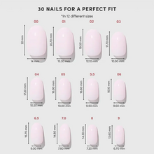 Pink Blush press-on nails - round shape, short length