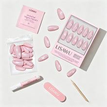 Pink Darling press-on nails with velvet finish