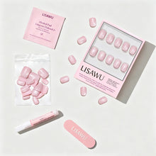 Pink Legacy press-on nails with velvet finish