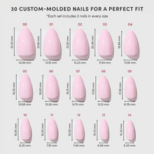 Pink Poise press-on nail bundle - full set view