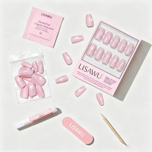 Pink Secret press-on nails with velvet finish