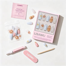 Sea Star press-on nails - almond shape, short length