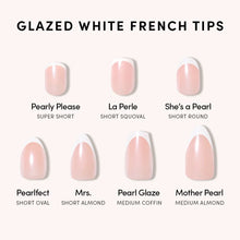 She's a Pearl press-on nail design - french tip style detail