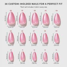Shine for You press-on nails featuring glossy nude almond shape, elegant style perfect for everyday wear