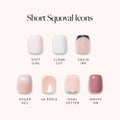 Lisawu Short Squoval Icons press-on nail bundle style selection