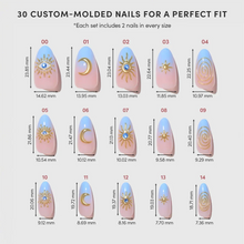 Spirited Sky press-on nail design - 3d style detail
