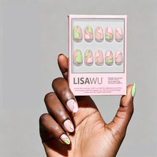 Strawberry Matcha press-on nails in nude shade