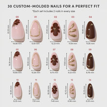 Sunbaked press-on nail design - 3d style detail
