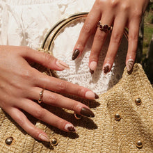 Sunbaked press-on nail design - patterns style detail