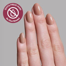Teddy press-on nail design - solid color style detail