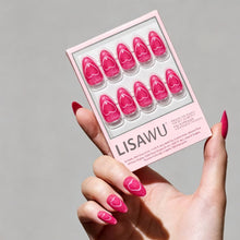 Text Me Back press-on nails in pink shade