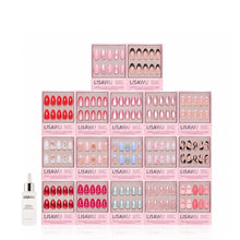 The Almond Crush press-on nails in blue shade